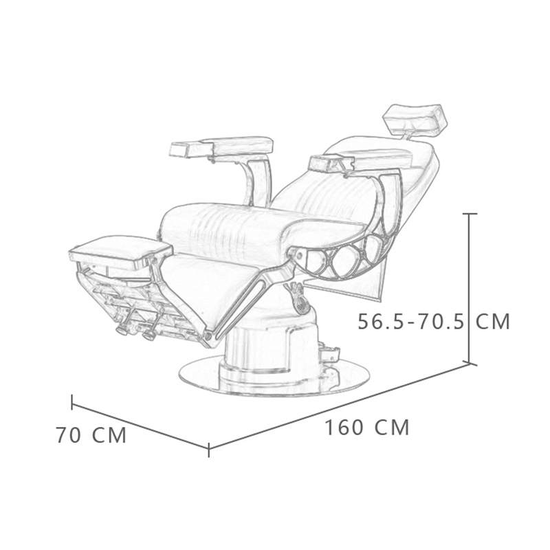 Professional Barber Chair for Men Modern Beauty Station Hairdressing Chair with Metal Base for Hair Stylist