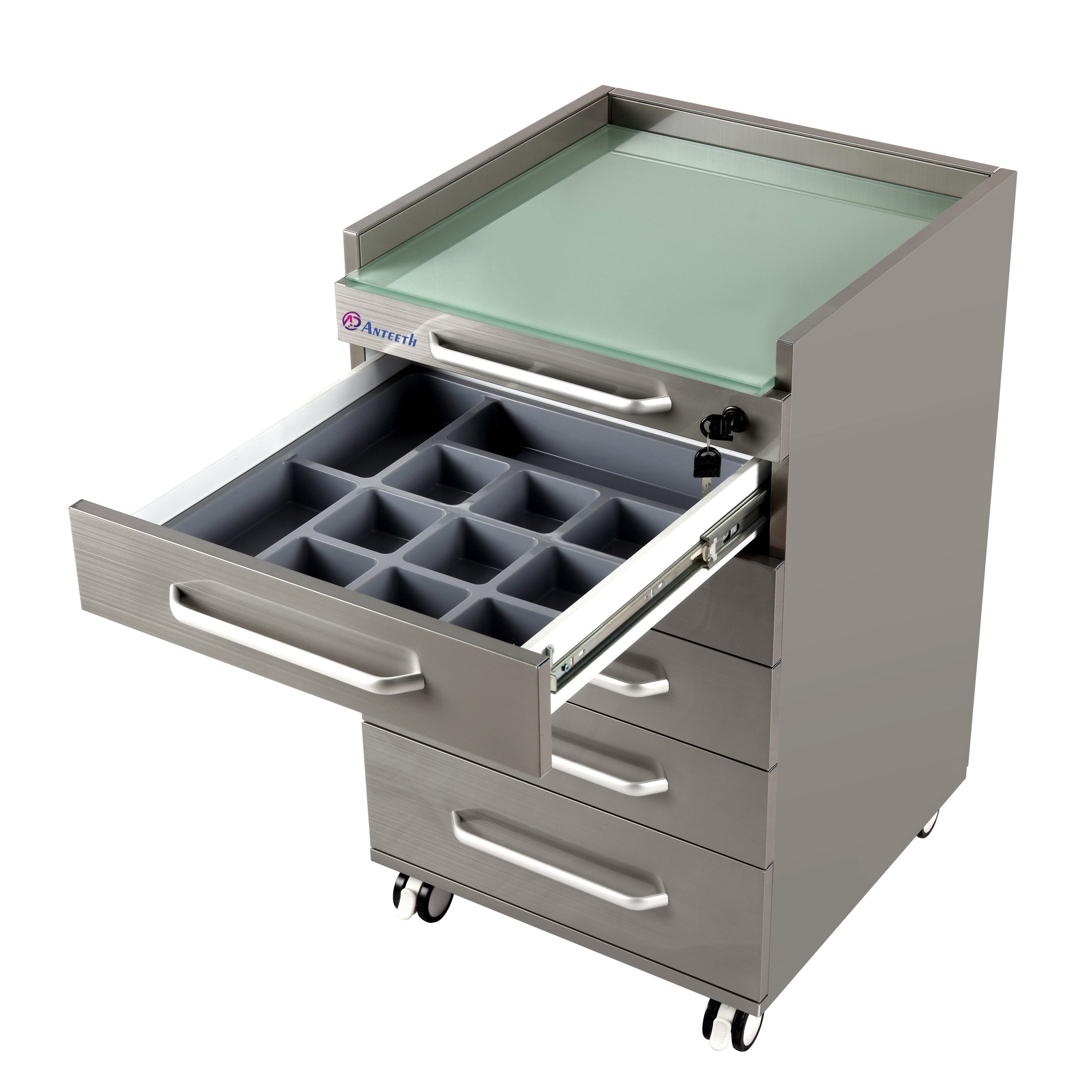 High Quality Medical Equipment Furniture Dental Mobile Trolley Customized Dental Cabinet Dental Clinic Cabinet with Drawers