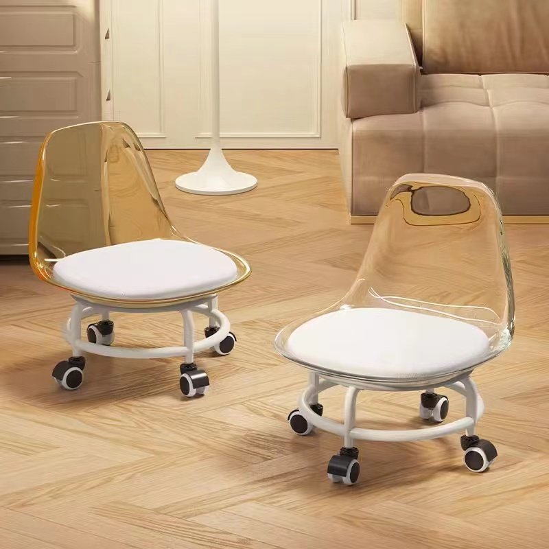 Kelly Hot Selling Transparent Universal Roller Slide Stool for Household and Children