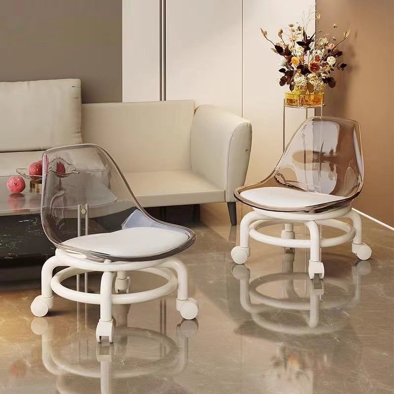 Kelly Hot Selling Transparent Universal Roller Slide Stool for Household and Children