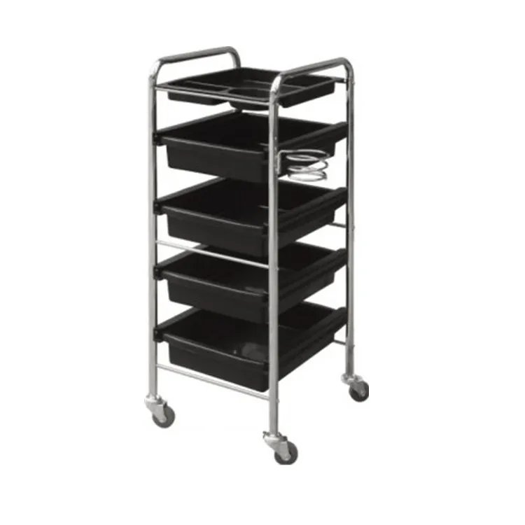 2023 JIYOU Plastic Hair Salon Trolley Storage Tray Cart Home Spa Hairdressing Trolley