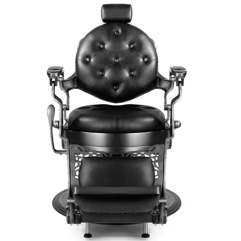Haircut and shave men's chair black barber chair salon lounge chair