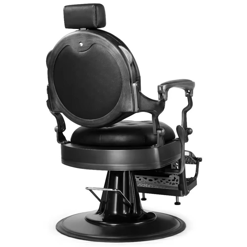 Haircut and shave men's chair black barber chair salon lounge chair