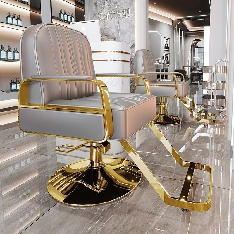 High Quality Modern Leather Barber Chair Multifunctional Massage Feature Hot Selling Steel Hairdressing Chair Spa Beauty Salons