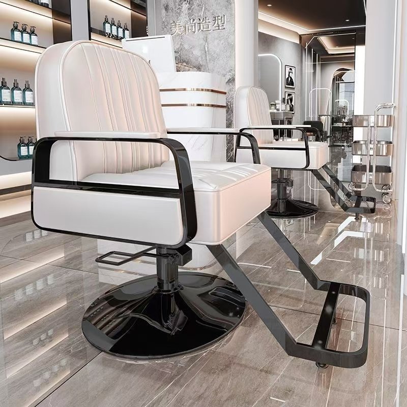 High Quality Modern Leather Barber Chair Multifunctional Massage Feature Hot Selling Steel Hairdressing Chair Spa Beauty Salons