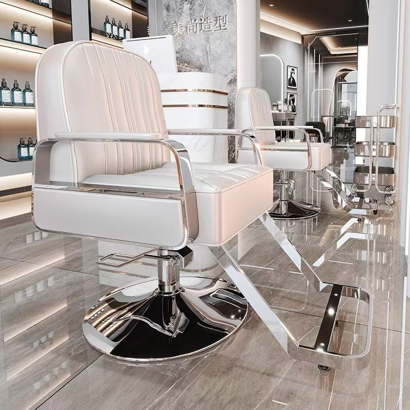 High Quality Modern Leather Barber Chair Multifunctional Massage Feature Hot Selling Steel Hairdressing Chair Spa Beauty Salons
