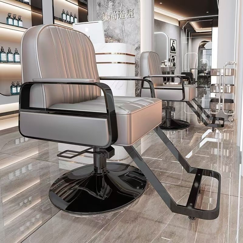High Quality Modern Leather Barber Chair Multifunctional Massage Feature Hot Selling Steel Hairdressing Chair Spa Beauty Salons