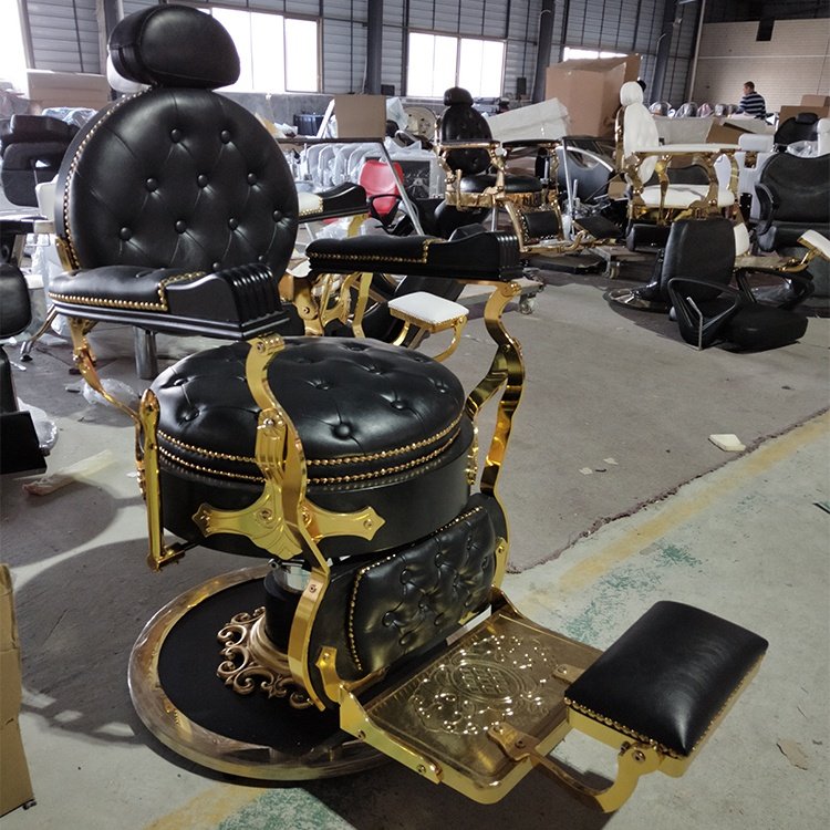 Kisen Salon furniture hydraulic haircut chair vintage classic barber chair for sale