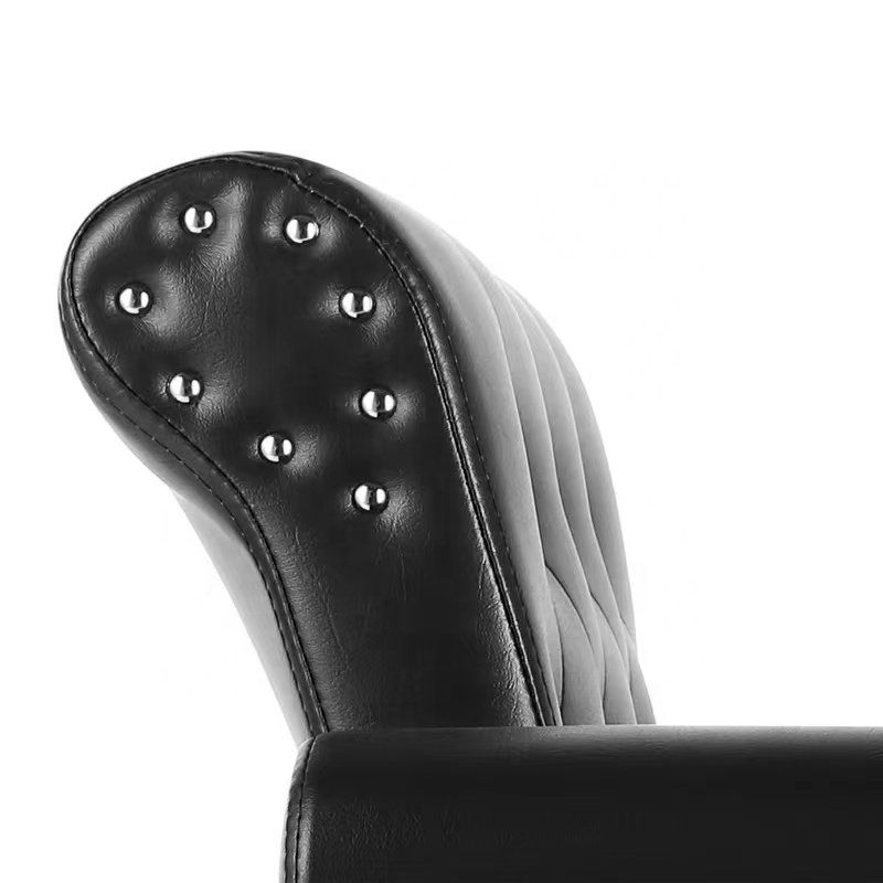Luxury black wholesale hydraulic lift can be put down reclining barber chair for sale