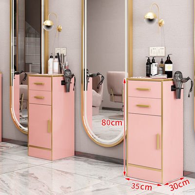 Wholesale cheap modern metal frame hair layer cart with dryer holders beauty barber salon trolley