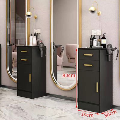 Wholesale cheap modern metal frame hair layer cart with dryer holders beauty barber salon trolley