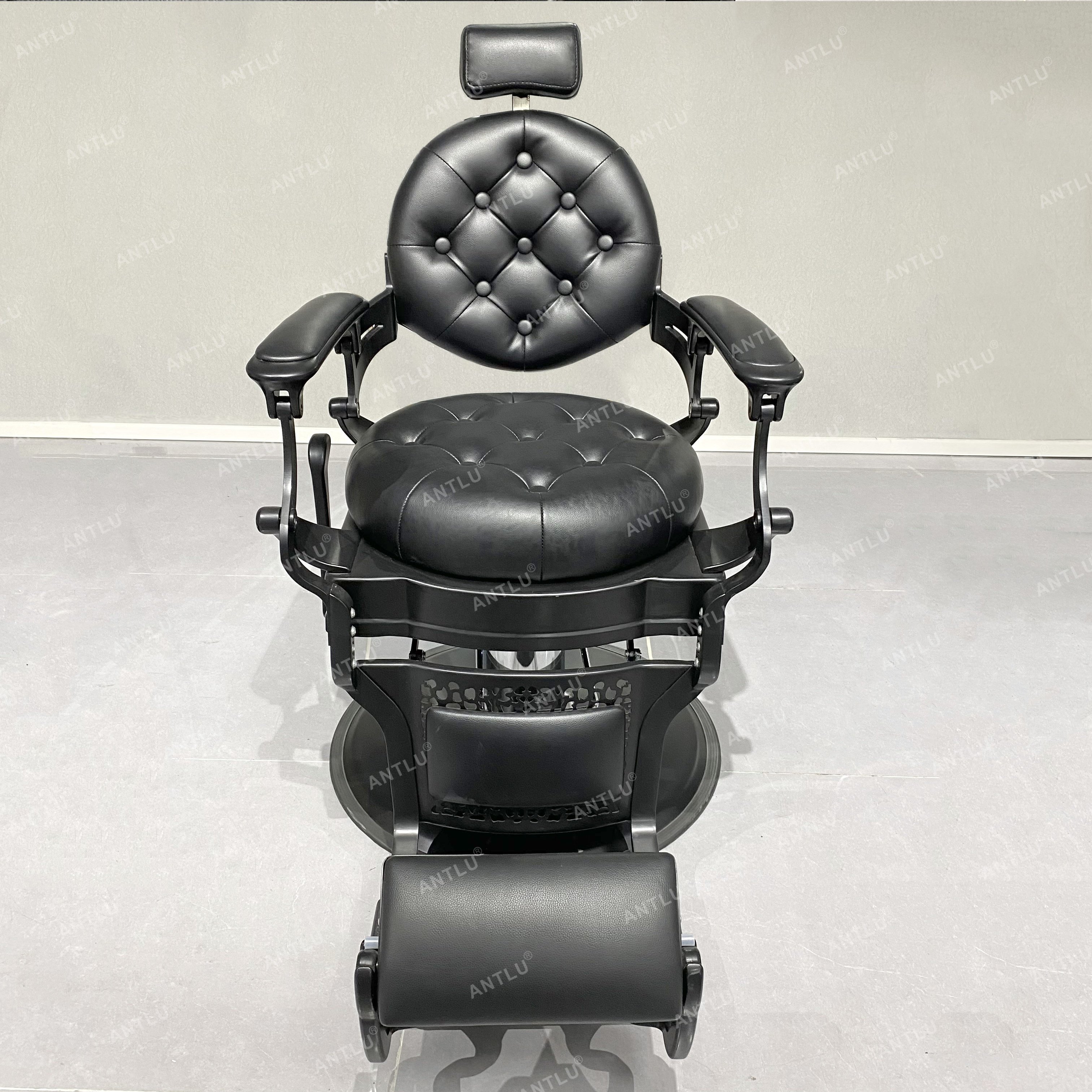 Retro Metal Barber Chairs Salon furniture Reclining Hairdressing heavy duty hydraulic pump beauty Hair vintage man barber chair