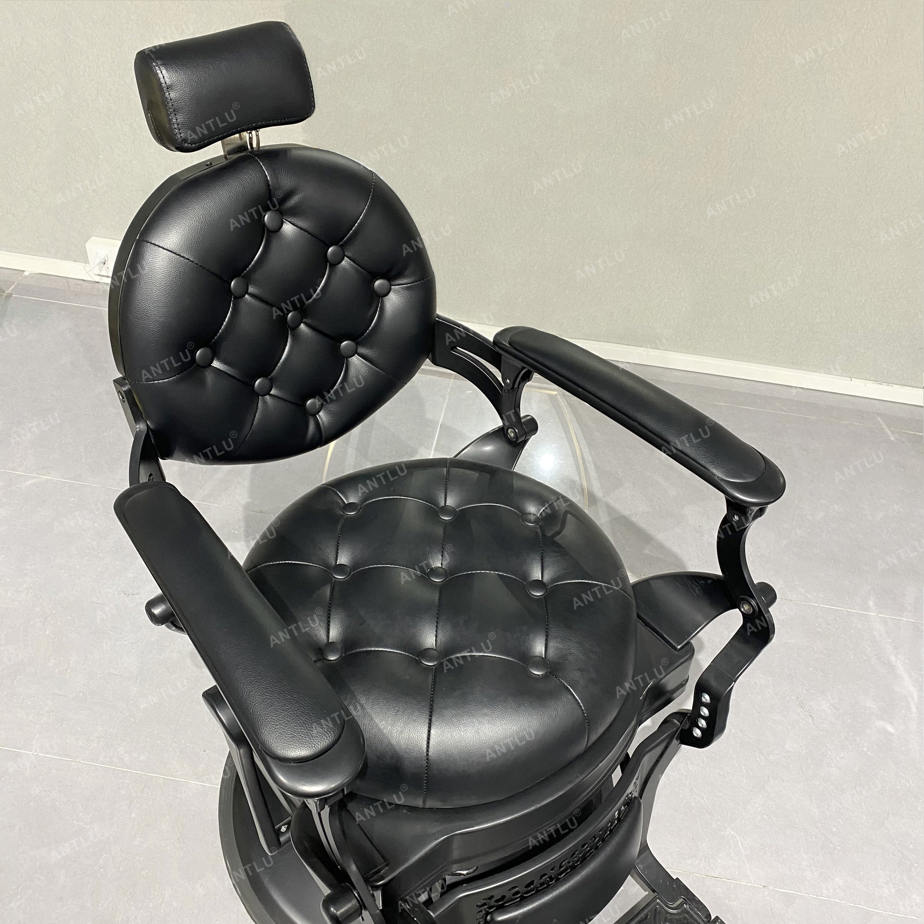 Retro Metal Barber Chairs Salon furniture Reclining Hairdressing heavy duty hydraulic pump beauty Hair vintage man barber chair