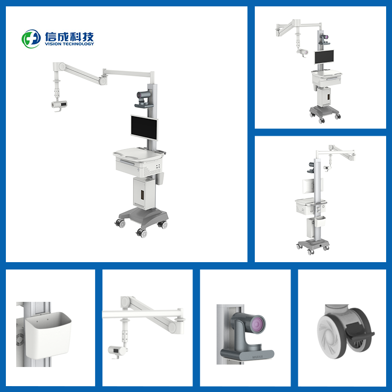Arm equipment trolley Customizable Telemedicine Hospital Trolley