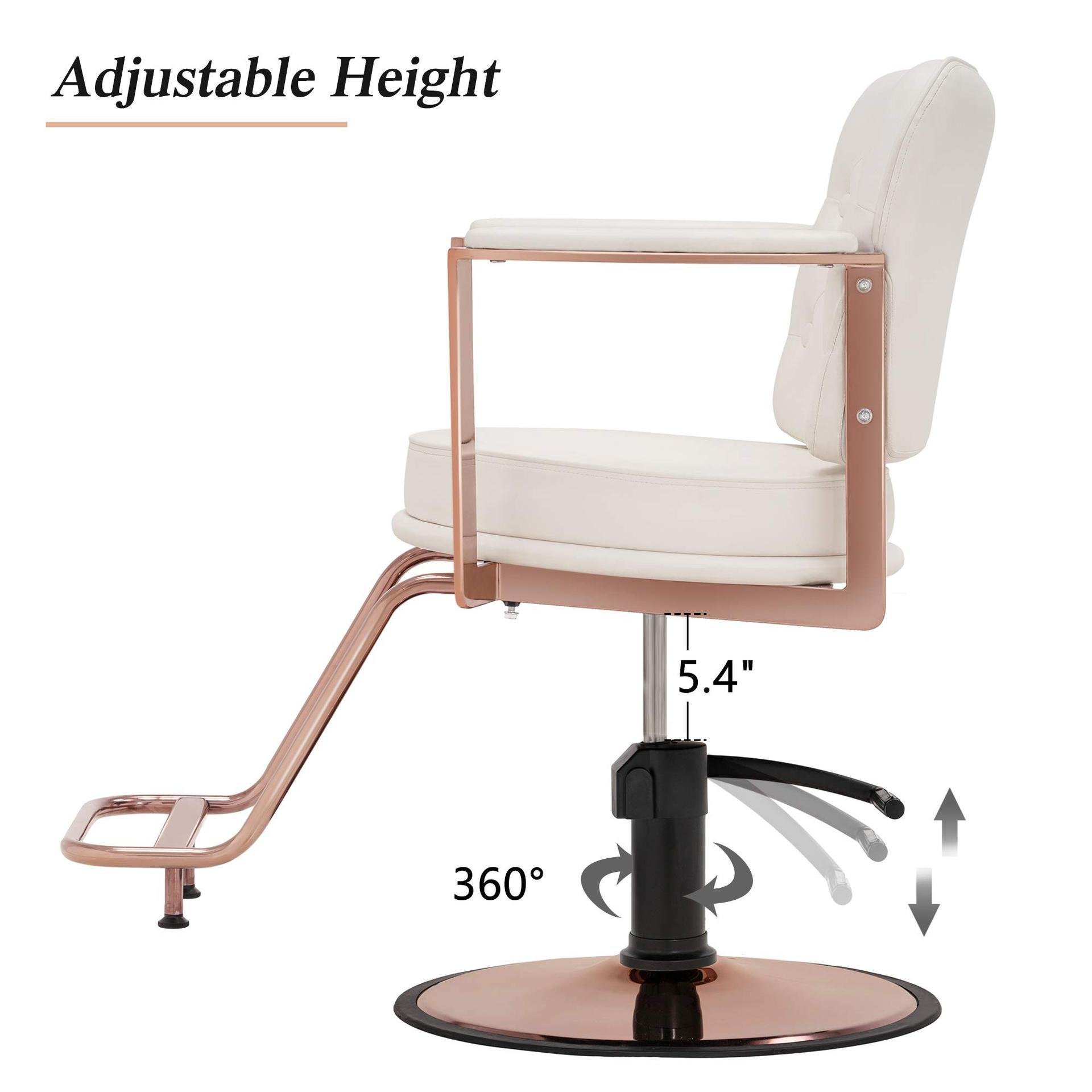 Hairdressing Chair Rose Gold Women's Barber Chair Retro Style Hairdressing Furniture