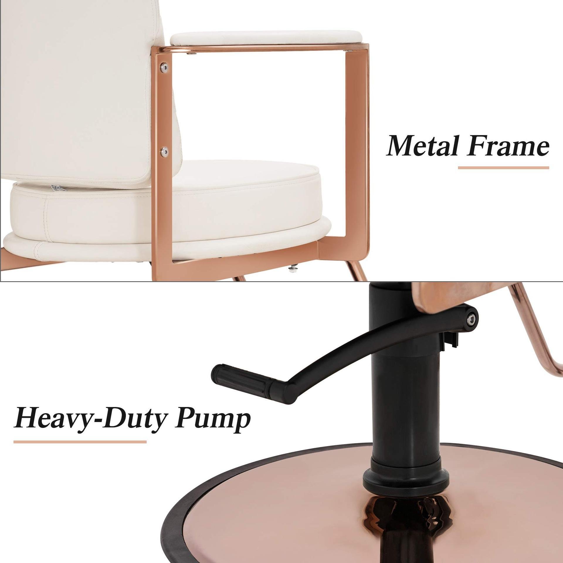 Hairdressing Chair Rose Gold Women's Barber Chair Retro Style Hairdressing Furniture