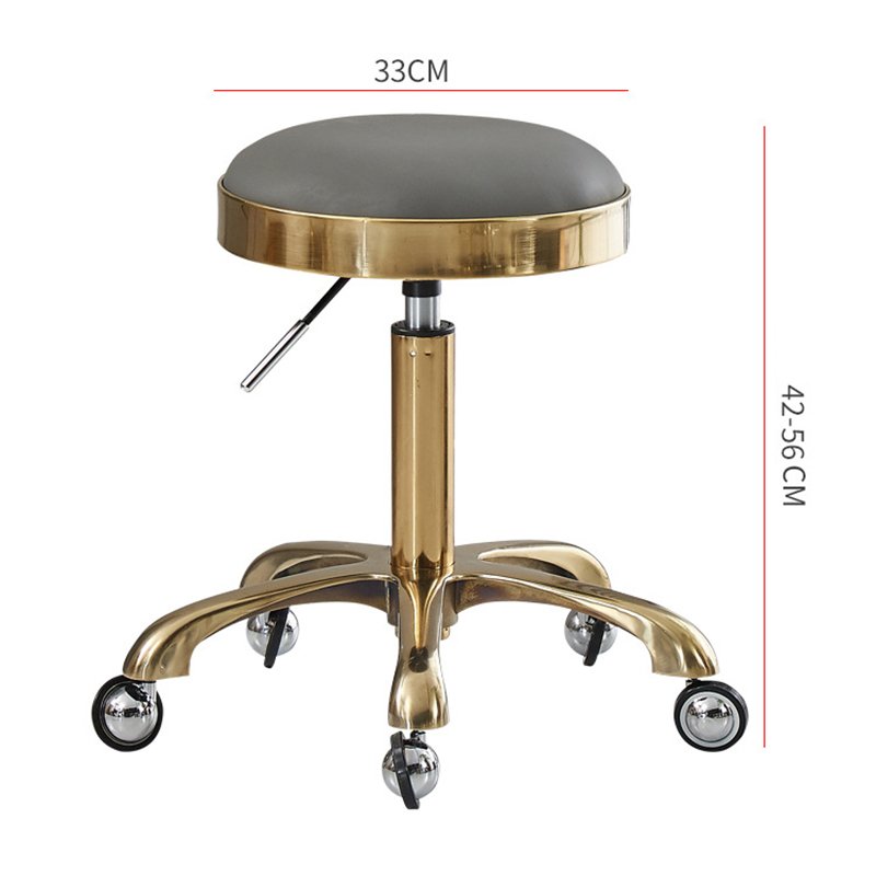Wholesale shop home dental stool lift swivel metal stool hairdressing chair salon beauty barber stool with wheels