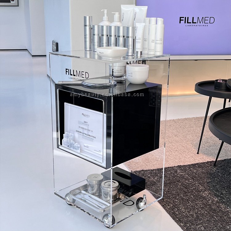 New Creative Design Luxury Salon Trolley Cosmetic instrument cart equipment cart With Wheels