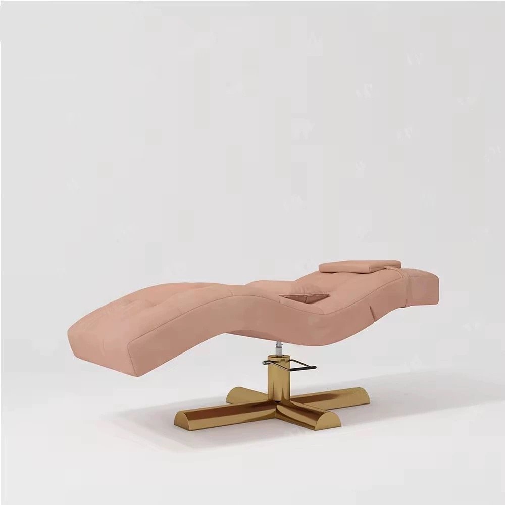 gold curved lash bed massage table bed electric facial bed ZY-3049