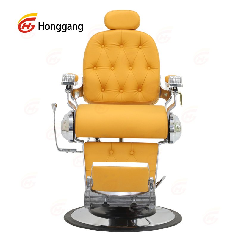 best selling orange black professional vintage hydraulic pump hair salon barber shop chair for men