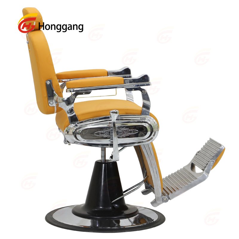 best selling orange black professional vintage hydraulic pump hair salon barber shop chair for men