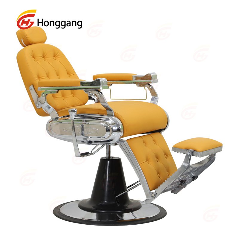 best selling orange black professional vintage hydraulic pump hair salon barber shop chair for men
