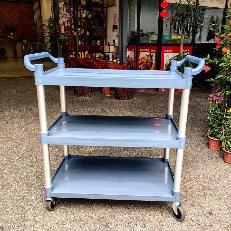 Salon Black Equipment Cart Trolley Mobile Home Dolly Service Trolley