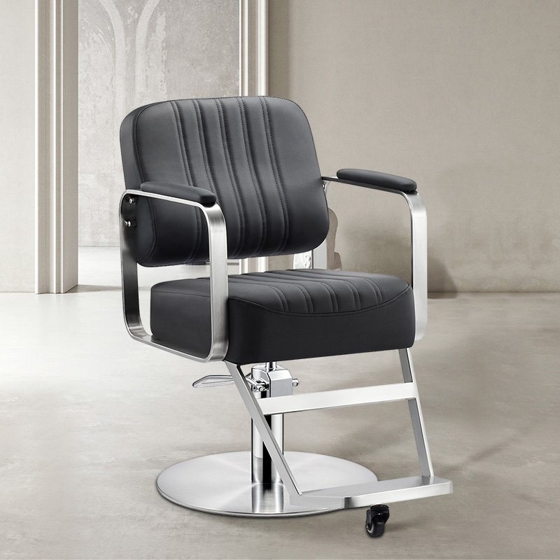 Electroplating retro barber chair hydraulic oil pump can be customized leather shop equipment