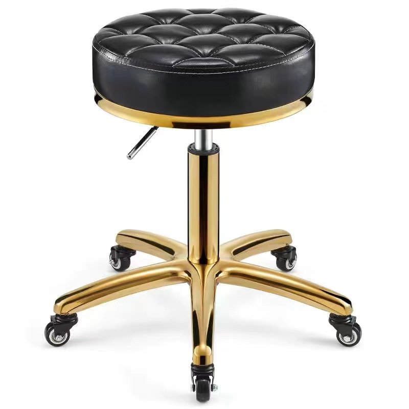 Beauty Salon Equipment Hairdressing Funiture Adjustable Hydraulic Barber Rolling Stool Beauty Chair For Hair Cut