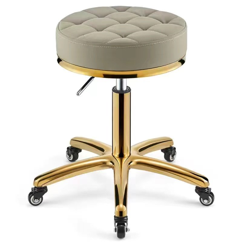 Beauty Salon Equipment Hairdressing Funiture Adjustable Hydraulic Barber Rolling Stool Beauty Chair For Hair Cut