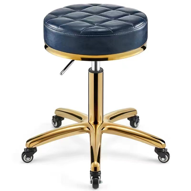Beauty Salon Equipment Hairdressing Funiture Adjustable Hydraulic Barber Rolling Stool Beauty Chair For Hair Cut