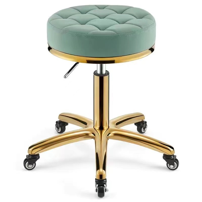 Beauty Salon Equipment Hairdressing Funiture Adjustable Hydraulic Barber Rolling Stool Beauty Chair For Hair Cut