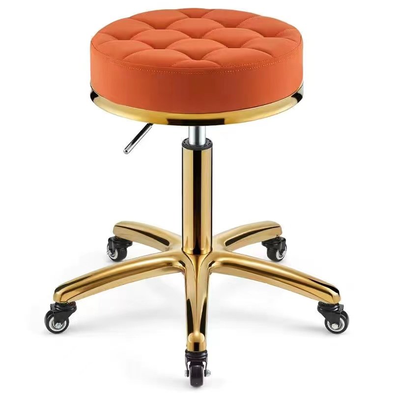 Beauty Salon Equipment Hairdressing Funiture Adjustable Hydraulic Barber Rolling Stool Beauty Chair For Hair Cut
