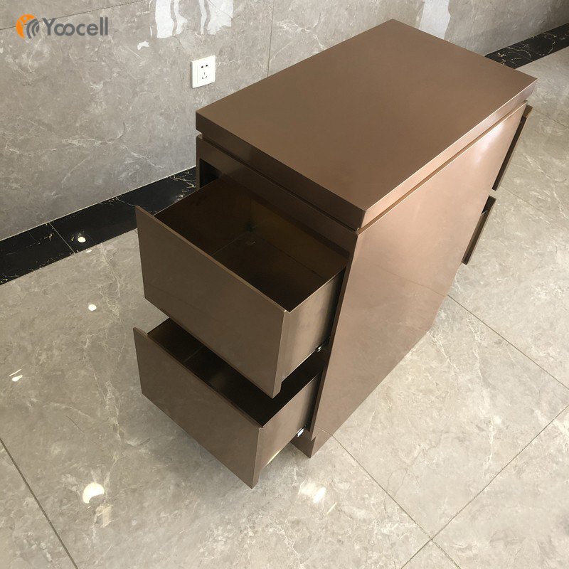 Yoocell rose gold stainless steel salon hairdressing hair barber beauty spa salon trolley with drawer cart
