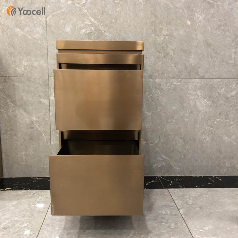 Yoocell rose gold stainless steel salon hairdressing hair barber beauty spa salon trolley with drawer cart