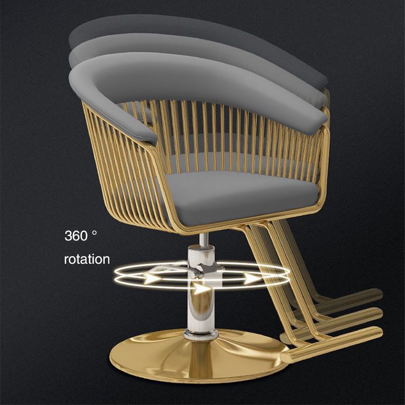 Hot Sale Barbershop Furniture Salon Chair Hairdressing Recling Styling Barber Chair Gold