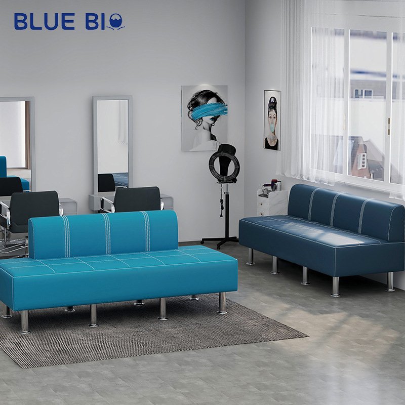 Comfortable Airport Lounge Chairs Public Mall Rest Chair Beauty Nail Barber Shop Double Seats Waiting Sofa