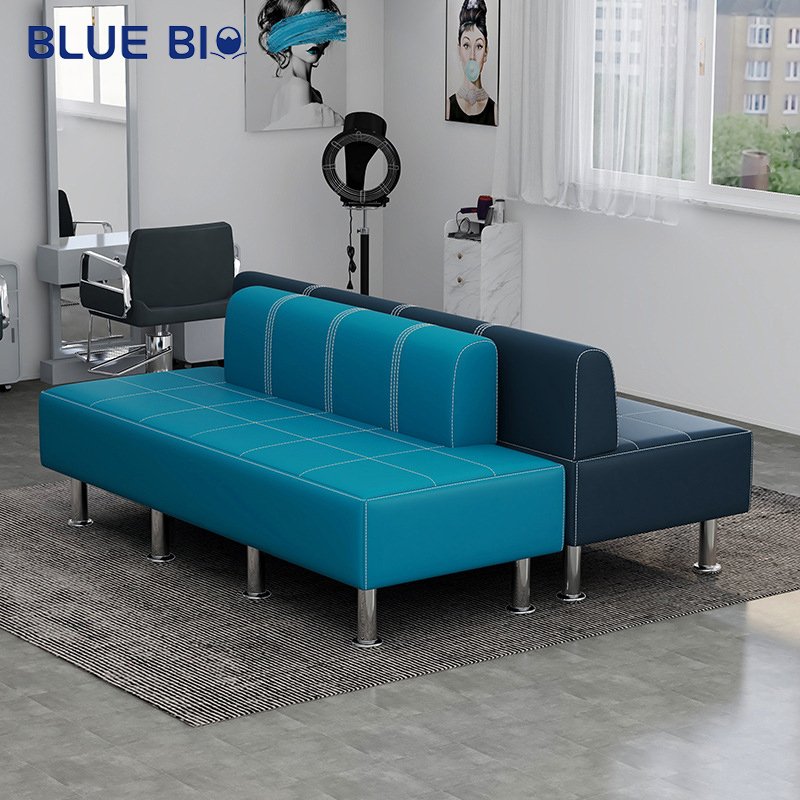 Comfortable Airport Lounge Chairs Public Mall Rest Chair Beauty Nail Barber Shop Double Seats Waiting Sofa