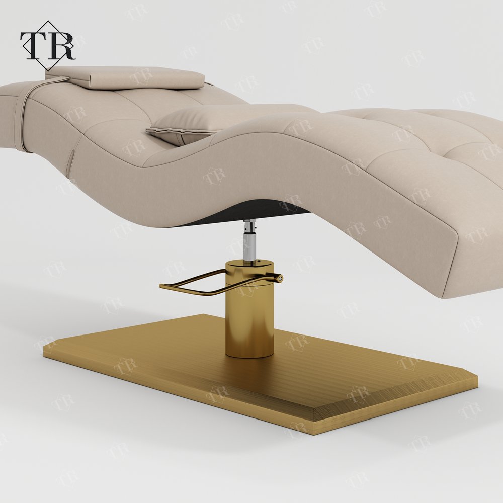 Turri Custom Curved Eyebrow Bed Luxury Beauty Salon Chairs Table Curve Eyelash Lash Extension Bed with Trolley