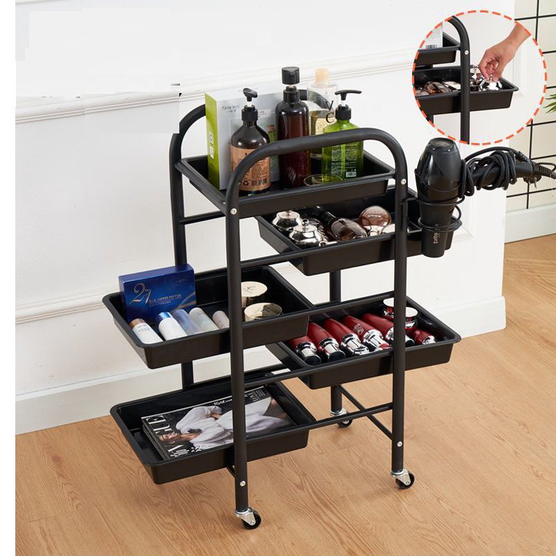 new beauty trolley salon cart fashion salon trolley barber shop rack hairdressing tool cart rolling storage