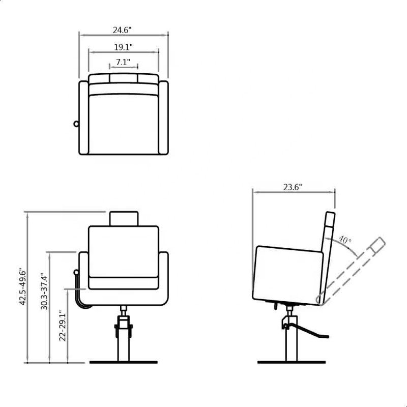 Reclining Hydraulic Pump Air Salon Barber Chairstyling Men's Salon Equipment Beauty Salon Barber Chair