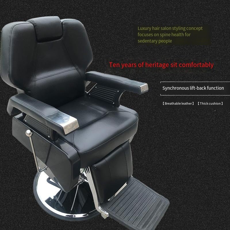 Hair Salon Lift Vintage Cutting Chair Hairdresser Chair European Style Put Down Salon Furniture Barber Chair Contemporary 1pc