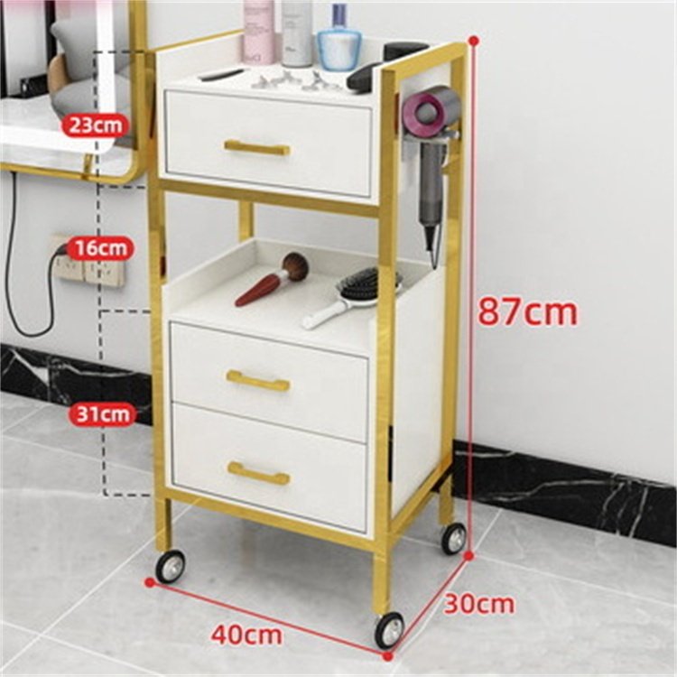 Siman Popular Beauty Salon Spa Styling Station Equipment Trolley Hairdressing Barber Used Cart Storage Trolley Rolling Cart