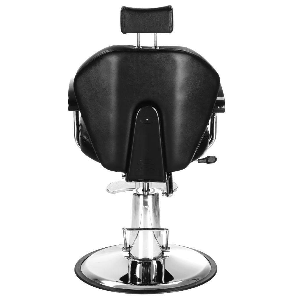 Commercial beauty salon furniture black leather recliner swivel salon hair cutting barber chairs