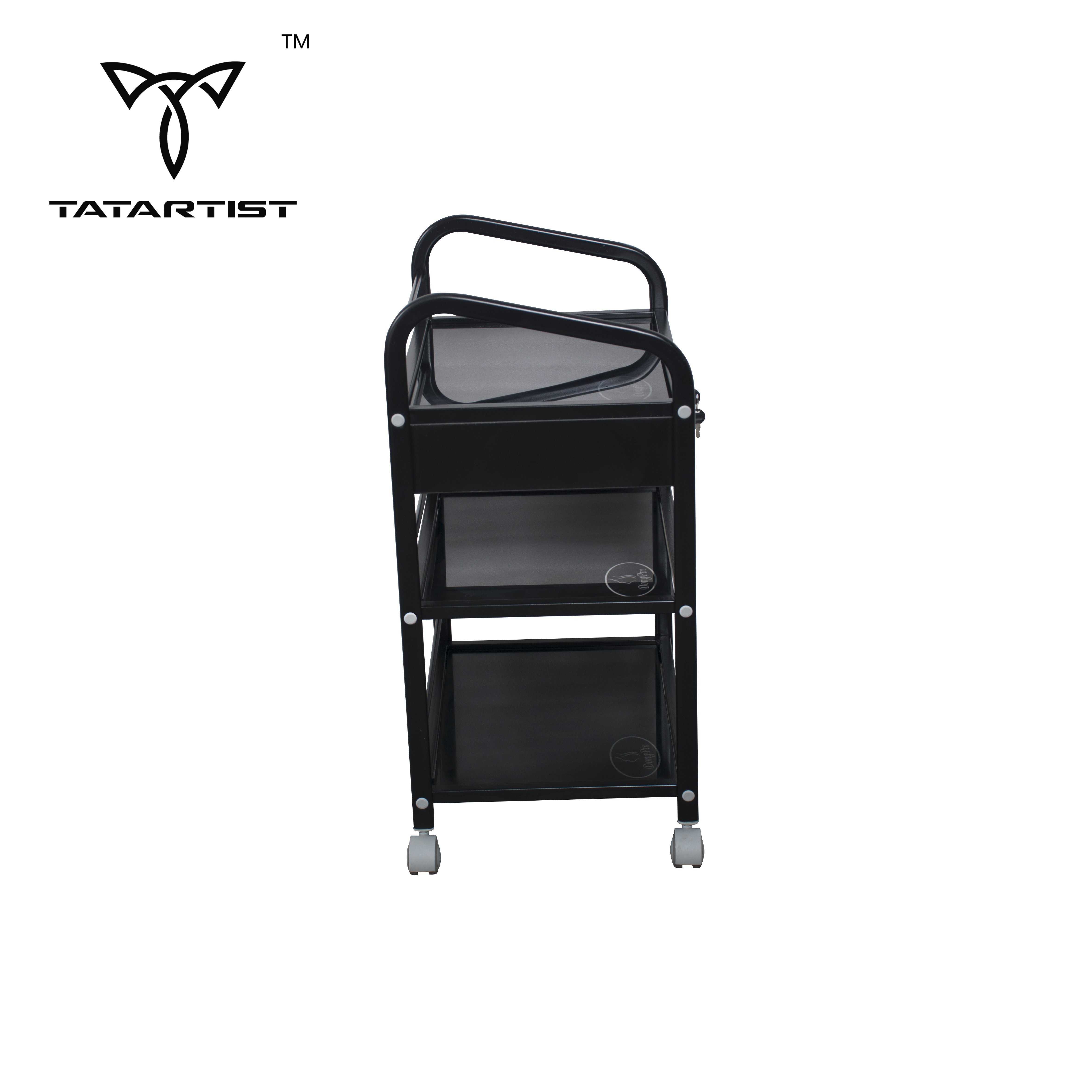 USA Three-layer tempered glass salon cart/hairdressing trolley/beauty salon equipment