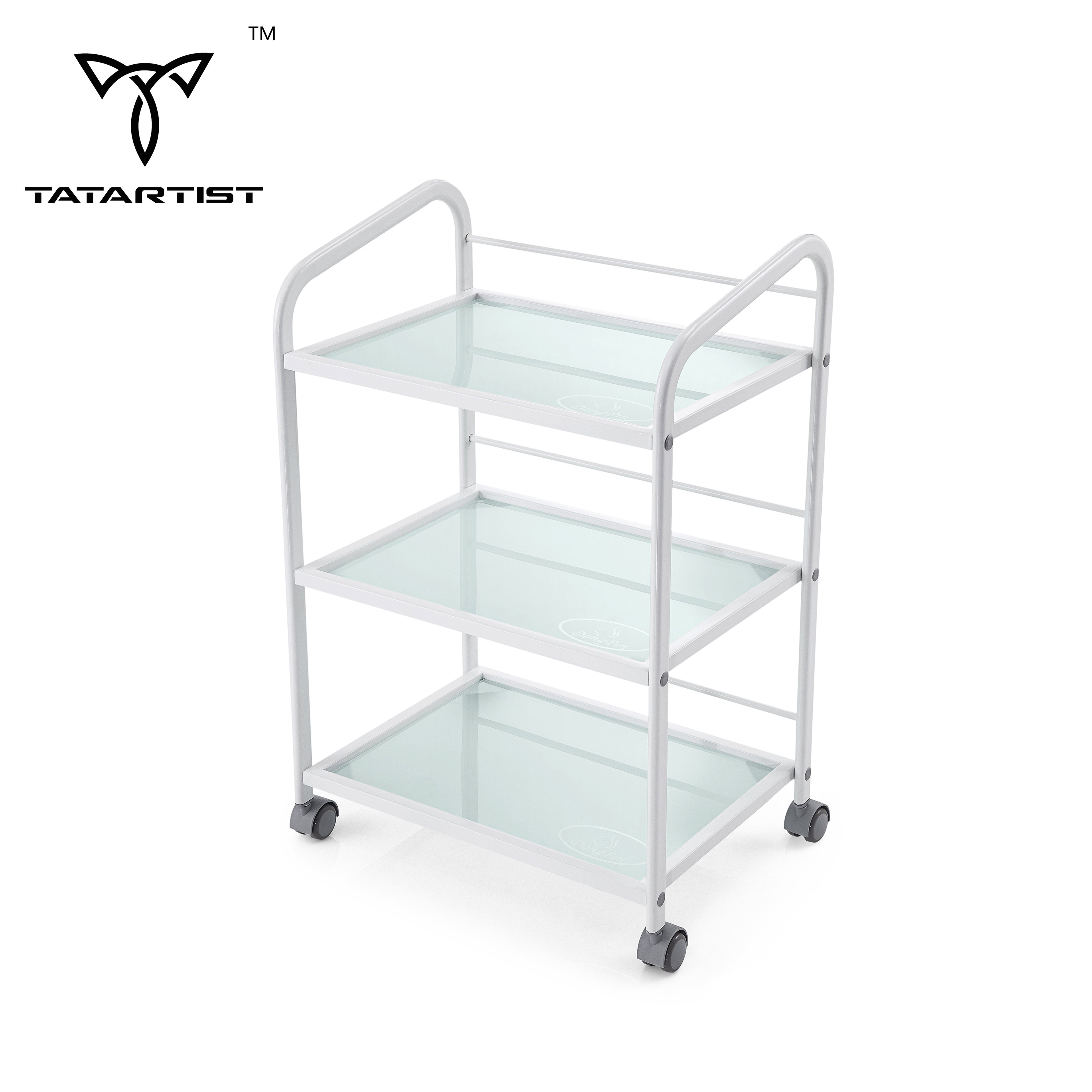 USA Three-layer tempered glass salon cart/hairdressing trolley/beauty salon equipment