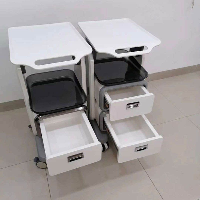 HICOMED Medical Beauty Salon Trolley Clinic Dental Oral Tools Cart Mobile Storage Rack Work Trolley With Drawers