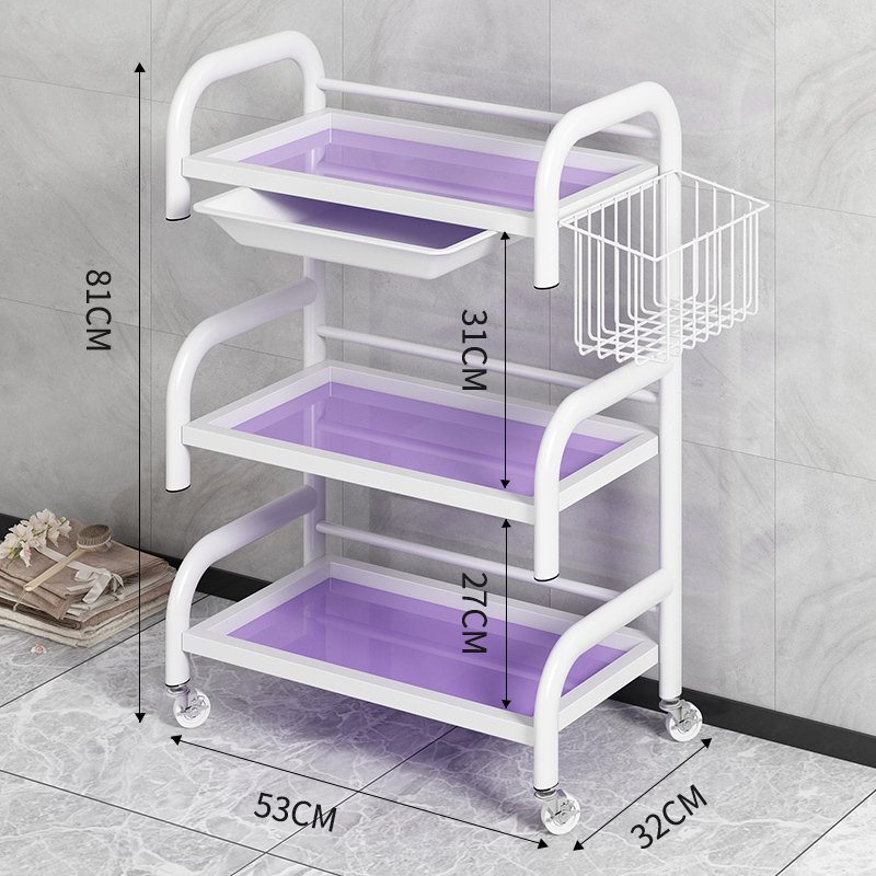 Wholesale OEM salon furniture equipment trolley hairdresser pink spa beauty salon trolley