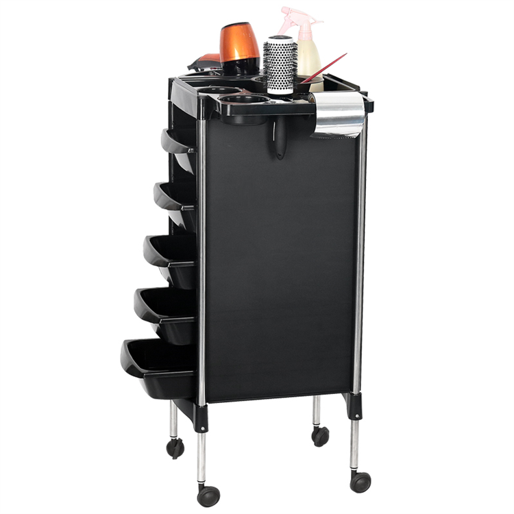 Diant Mobile Storage Station Hairstylist Cart Pink Beauty Salon Trolley with Wheels for Tattoo Hairdressing