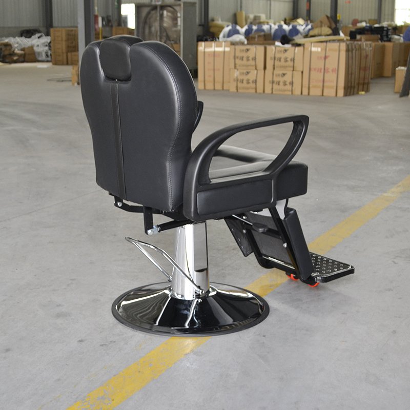 Factory gray leather salon chair styling barber chair furniture modern hair cutting barber shop chairs